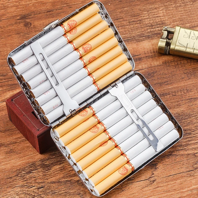 Retro Metal Cigarette Case Box  Cigarette Holder Case Vintage - Vintage  Metal - Aliexpress