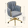 Anchor Gaming Chair Light Luxury Bedroom Girls Makeup Chair Gold Lift Feet Textured Material Office Computer Chair 6