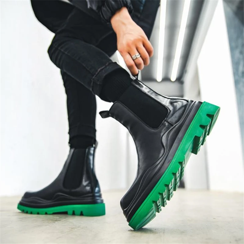 Chelsea Men's Ankle Boots | Platform Chelsea Boots | Platform Leather Boot  - 2023 Men's - Aliexpress