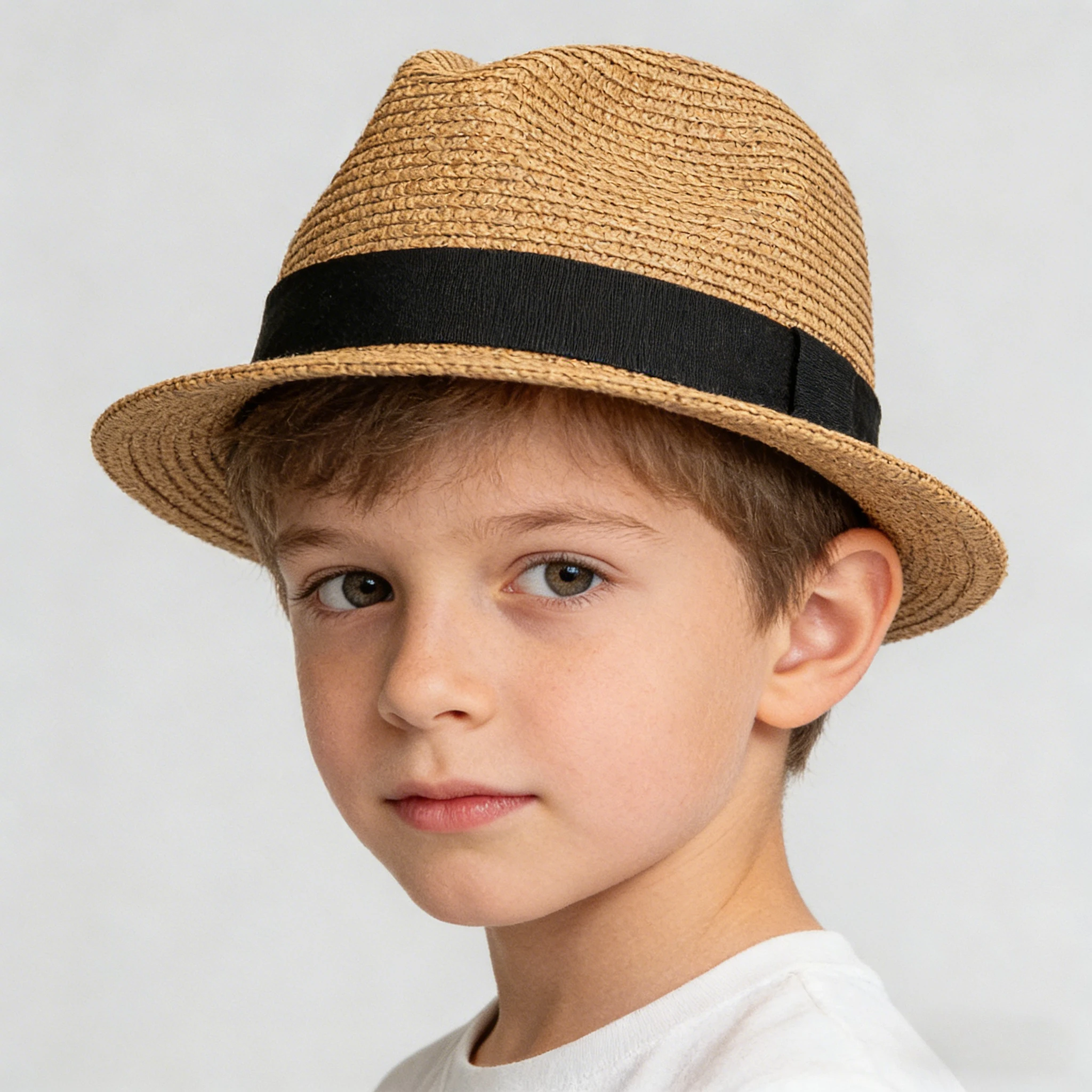 Sommer Kinder Eltern-Kind Strohhüte Britischer Stil Jungen Mädchen Strand UV-Schutz Outdoor Reise Sonnenhüte – Detail 5