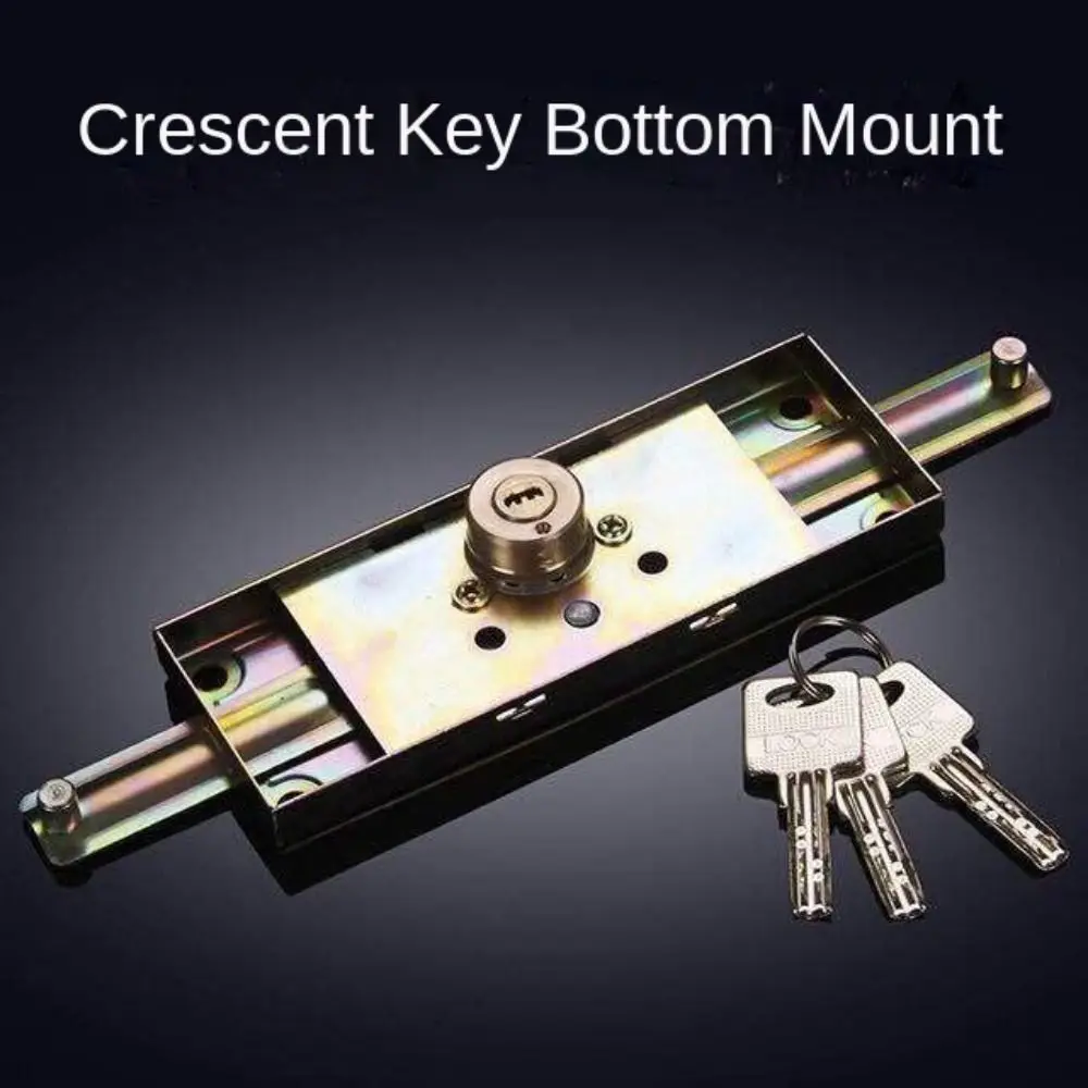Alloy Roller Shutter Door Lock with Key Middle Bottom Roll Gate Lock Hardware Cross Shaped Anti-theft Locks Garage