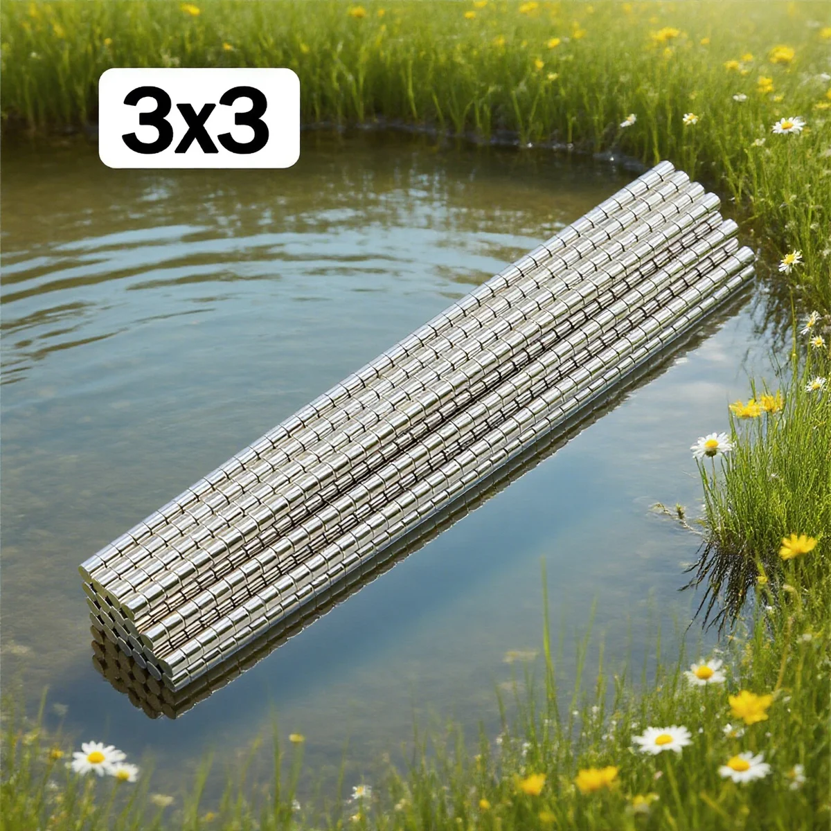 แม่เหล็กนีโอไดเมียมทรงกลมขนาด 3x3 มม. แรงสูงพิเศษ N35 NdFeB แม่เหล็กถาวร แม่เหล็กติดตู้เย็น 1