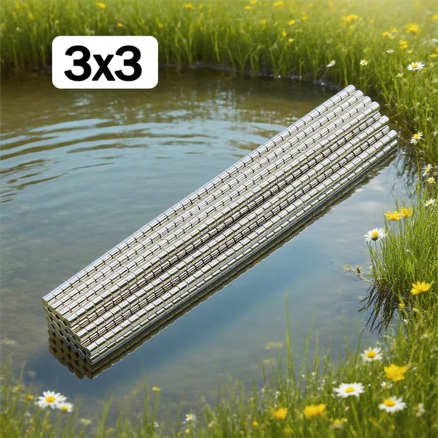 แม่เหล็กนีโอไดเมียมทรงกลมขนาด 3x3 มม. แรงสูงพิเศษ N35 NdFeB แม่เหล็กถาวร แม่เหล็กติดตู้เย็น 1