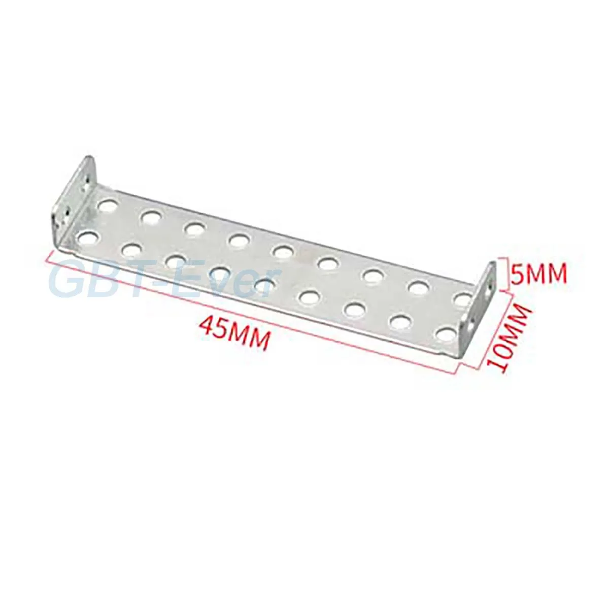 Description Picture 6 of item10Pcs Double Right Angle U-shaped Angle Iron Bracket Corner Bracket Corner Code Perforated Shaft Bracket Length 15/31/35/45mm