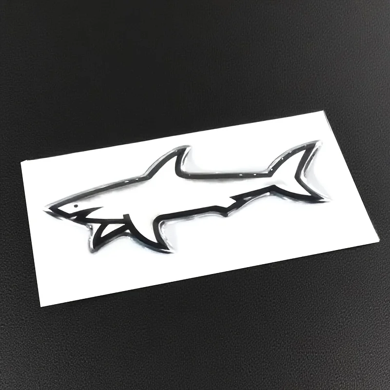 Shark Fish Emblem Sticker Badge Fender Decal for Universal Vehicle SUV Motorcycle Bike Accessories