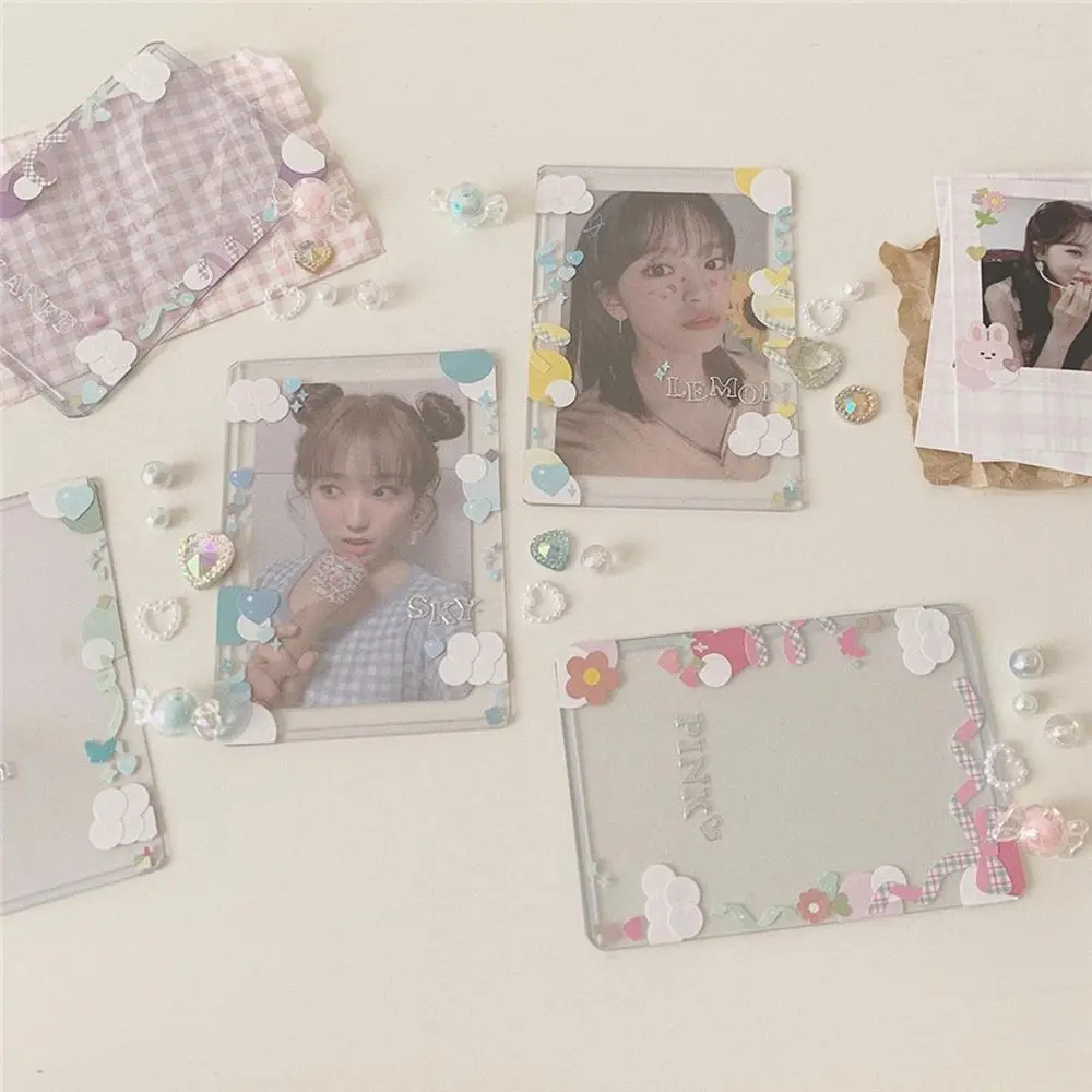 

Transparent Card Protector With Chain Idol Photo Sleeves Card Film Protector Kpop Photocards Protector Photocards Storage Bag