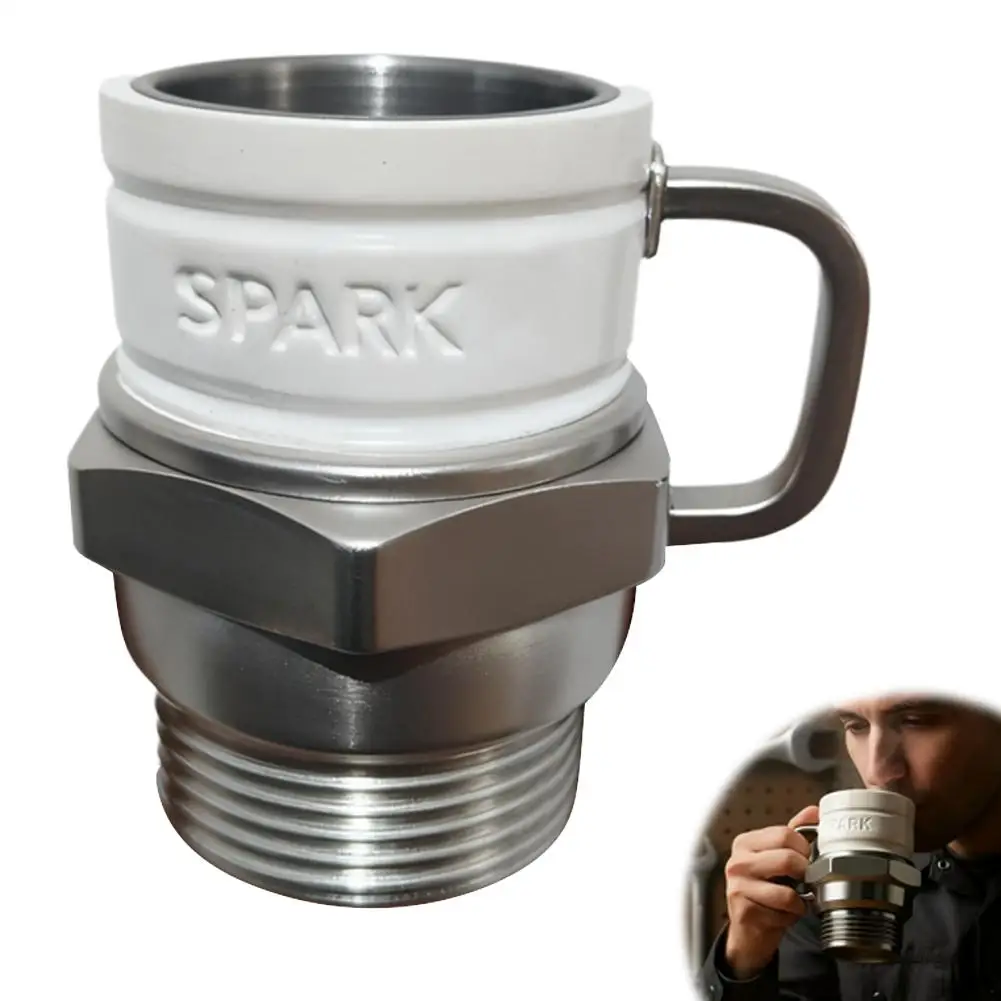 Spark Plug Coffee Mug – Industrial Engine Design Automotive Coffee Cup for Mechanics & Gearheads 6