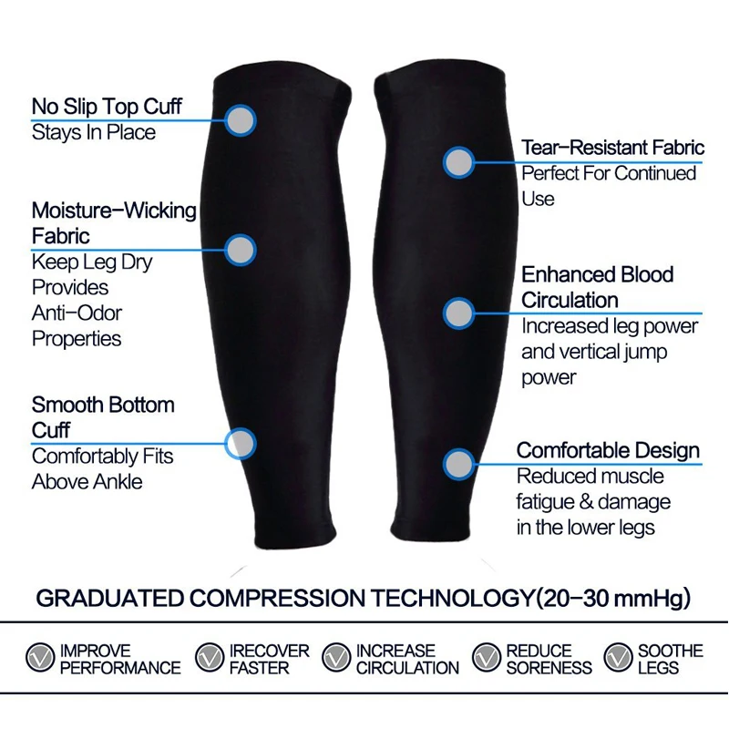 Calf Compression Sleeve - Leg Compression Socks for Shin Splint