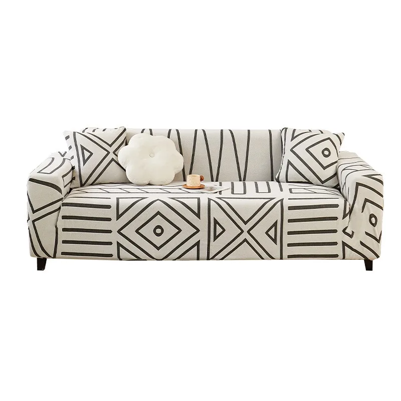 Jacquard Adjustable Elastic Sofa Cover Armchair Protector Corner L Shape Stretch Thick Slipcovers Couch Covers 1/2/3/4/5 Seater 5
