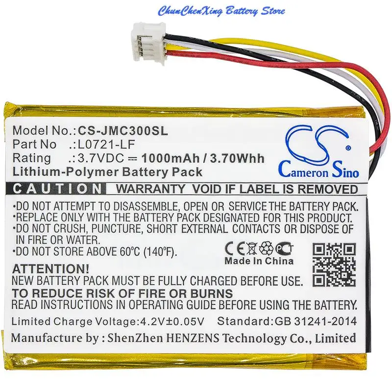 Bateria Cameron Sino para Jbl L0721-lf Clip Clip 3an Clip Areia 1000mah - Image 4