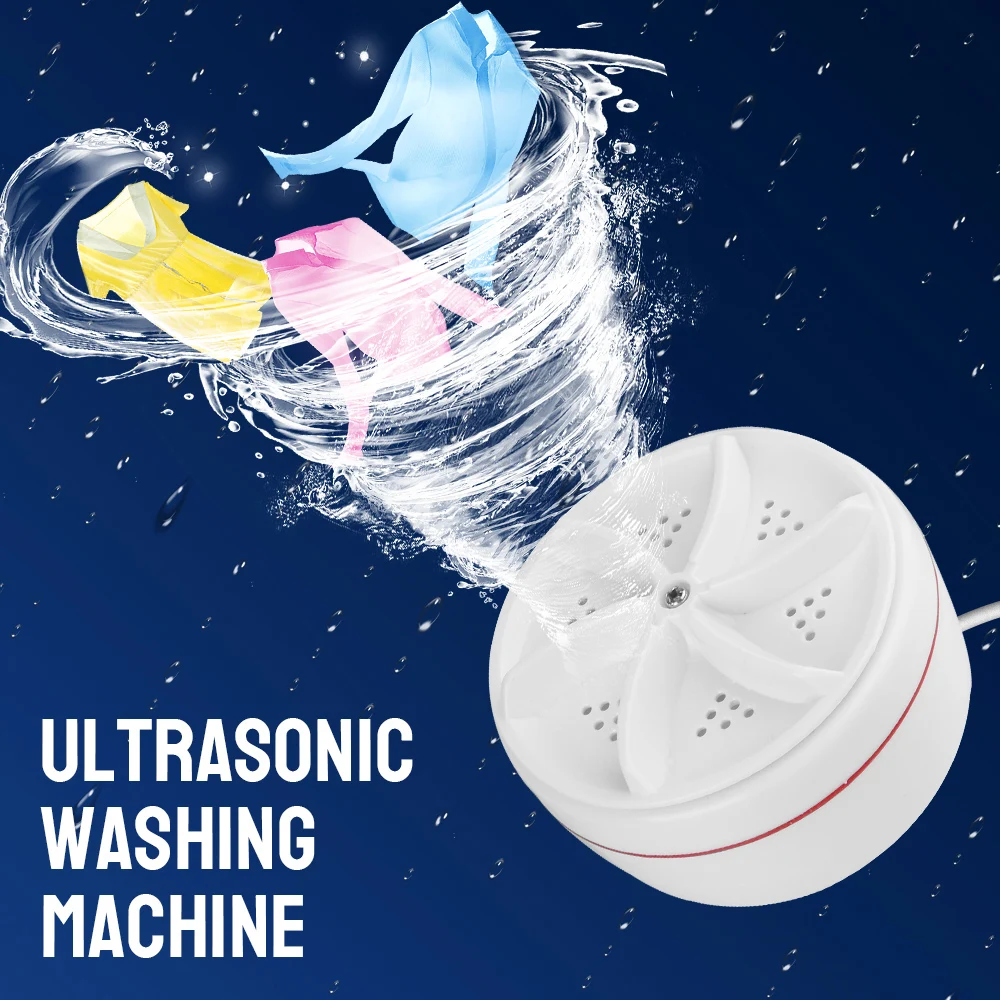 For Travel Home Business Trip Removes Dirt Washer Clothing Mini Washer Portable Rotating Turbine USB Wash Dishes Multifunction