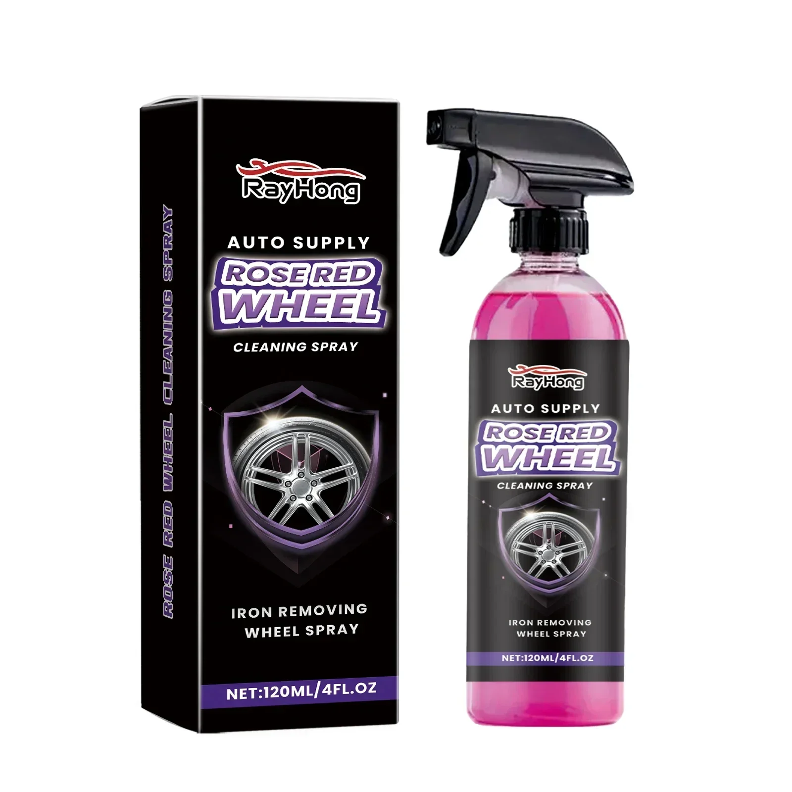 Tire Cleaner Spray 120ml Portable Tire Spray For Wheels High Gloss Tire Cleaner Waterproof Wheel Care Products Rim Cleaner Spray