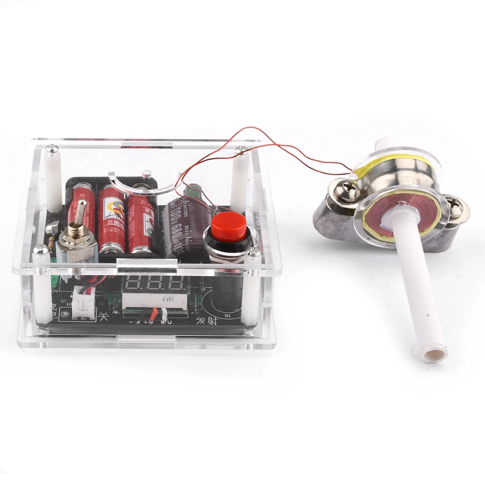 Kit Fai Te con Modulo Pistola Elettromagnetica, Kit Fai Te con Pistola Elettromagnetica con Guscio Acrilico, Ampia Applicazione, Resistente all'abrasione, 100 V per
