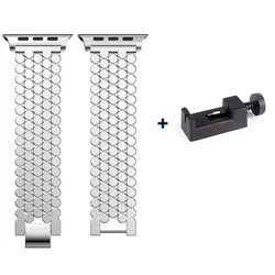 Premium Stainless Steel Watch Band Bracelet Loop - 38mm 40mm 41mm (S)