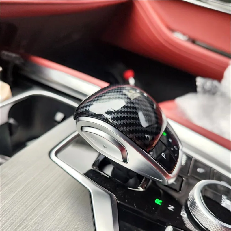 Chery Omoda 5 C5 FX car shift knob frame Car Accessories ABS Carbon Fiber Shift Knob Cover Car Gear Lever Head Trims Styling