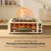 Air Fry Countertop Oven, 1200W 8-in-1 Electric Griddle Toaster Oven Combo, Flip Up & Away Capability for Storage Space, E 3