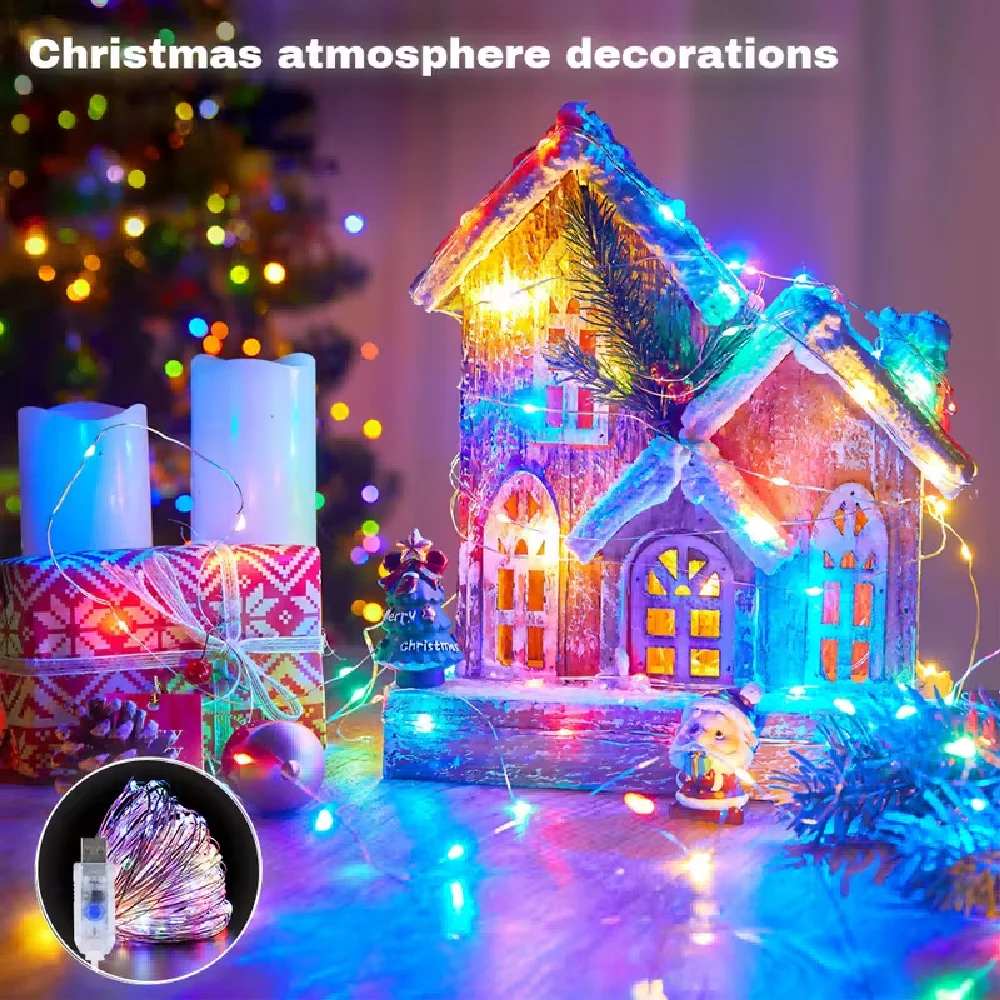 USB-Powered LED Copper Fairy Lights for Holiday and Event Decoration