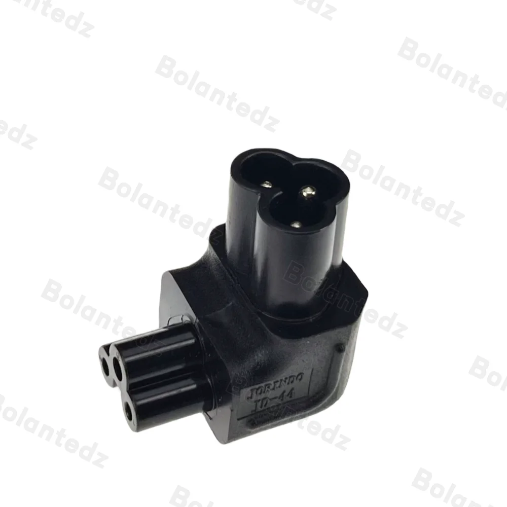 1Pcs IEC320 C5 TO C6 Extension Power Adapter C6 TO C5 Clover Shape 3 Pin Male To Female Right Angle Side Bend Power Connector