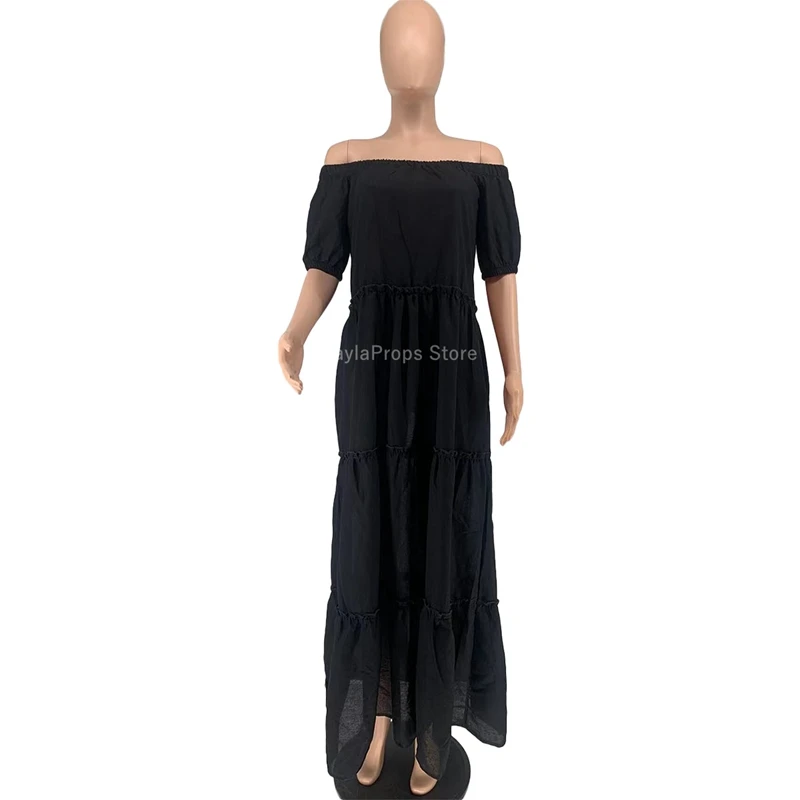 Maternity Dresses Stylish Casual Irregular Cotton Maternity Dress for Daily Life and Photography