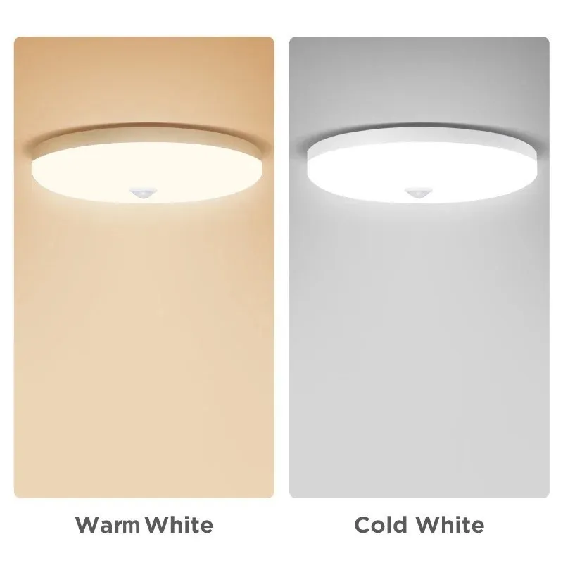 PIR 모션 센서 천장 조명 현대 Led 천장 조명 12/15/18/20/30/40W 입구 발코니 복도 복도 조명 220V 110V