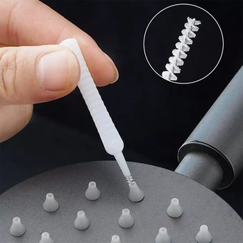 Brosse de nettoyage de pomme de douche, Anti-colmatage, Micro brosse en Nylon, outil de nettoyage pour salle de bains, cuisine, trou de téléphone, 10 à 40 pièces 1