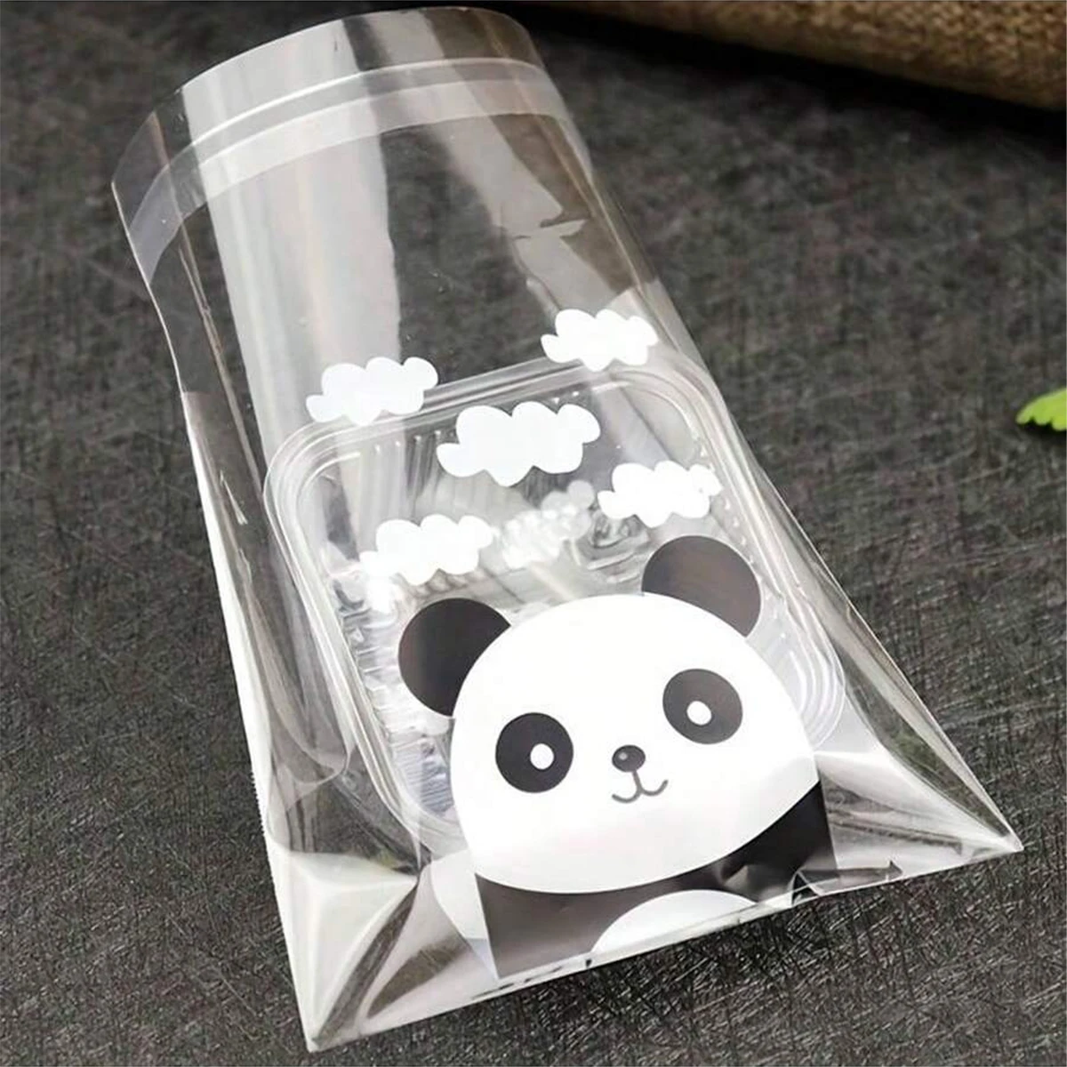 100pcs Cute Panda Snack Bag Self-adhesive