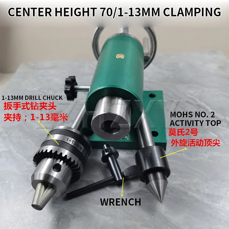 Micro lathe MT2 Tailstock Woodworking Telescopic Rotary Timble Bead Machine Movi