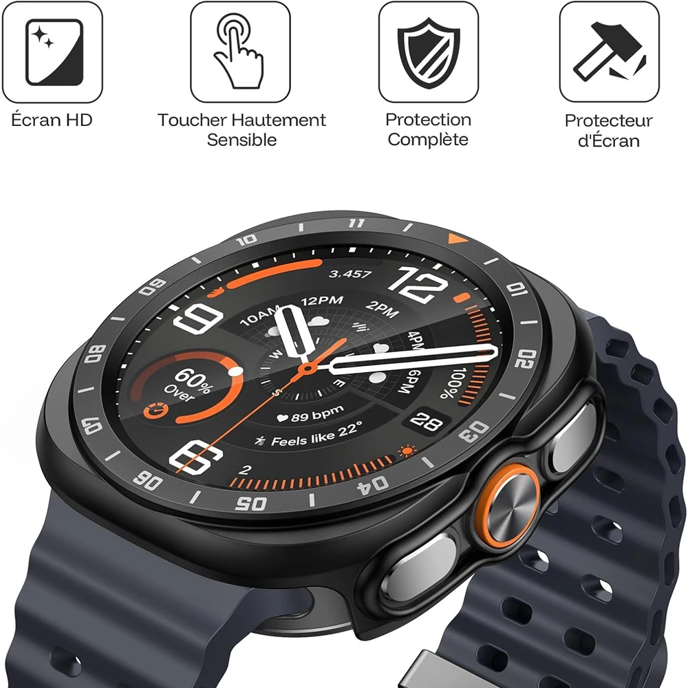 Premium Protective Bumper Shell for Galaxy Watch Ultra - Hard PC Case Cover (47mm)