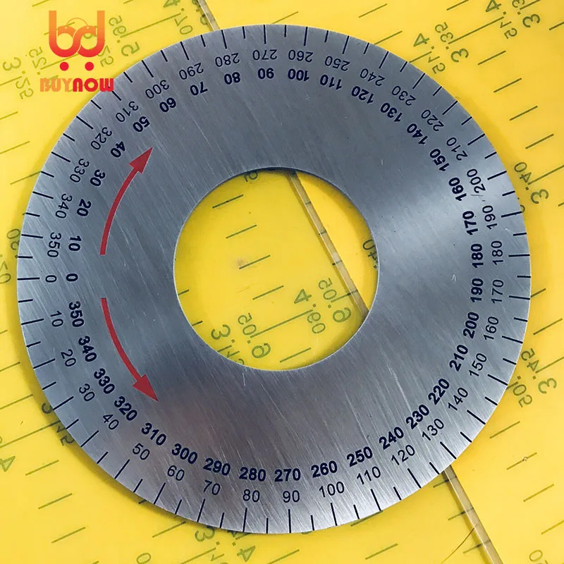 150x60x2mm Stainless steel decorative plate Machine tool 360 degree Stainless steel dial scale disc tool