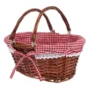 Rattan Picnic Basket Backpack with Stuffed Animal Tote Bag Table Wicker Lid Cooler Child Blanket Beach 3
