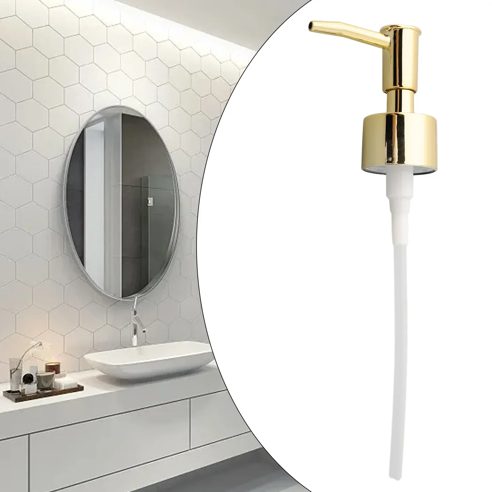 Soap Dispenser Soap Pump Soap Dispenser Head Gold Silver Soap Dispenser Pump Head Press Pump Head Plastic Lotion Bottle Hand Soap Press For 28/400 Thread