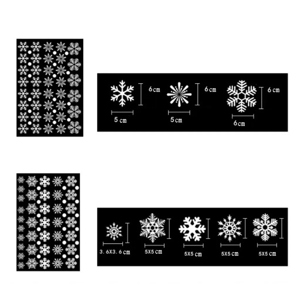 2 Sheets Snowflake Christmas Window Clings for Glass Windows Snowflakes Christmas Decor for Home Office Xmas Holiday Party