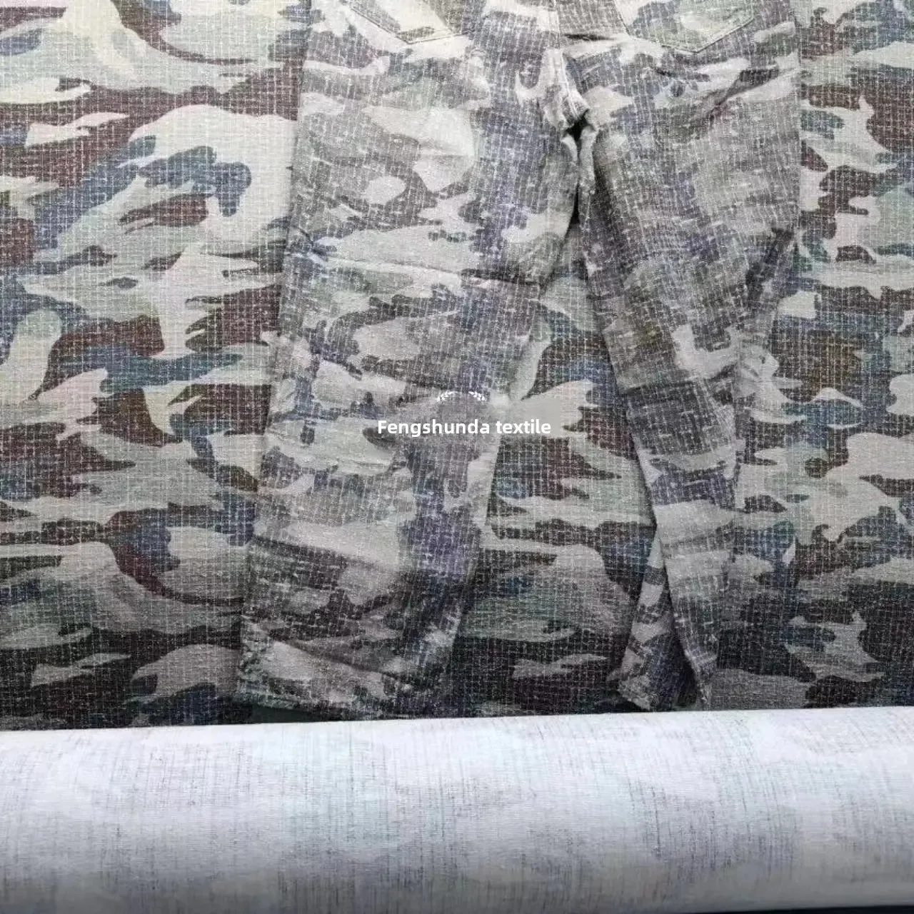 Pure Cotton Washed Camouflage Fabric Pants Clothes Outerwear Material Children's Accessories Baby Clothing from China