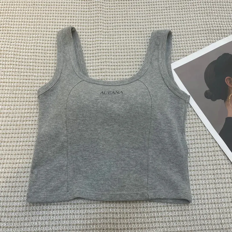 Ͻ  ĳ־ ũ ĳ  μҸ  Pring Femme Croset Crop TopsBuilt In bra Woman Tank Camisoles