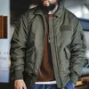 Maden Mens CWU-45P Bomber Jackets Autumn and Winter Windproof Thickened Coat Orange Lining High-density Waterproof Fabric Jacket 1