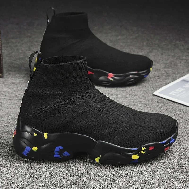 Men Fashion Socks Shoes Women Casual Boots Trendy Male Sports Shoes Thick Bottom Spring Autumn Winter Models Couples Large Size running sneakers casual shoes sports shoes casual sneakers fashion sneakers leather boots