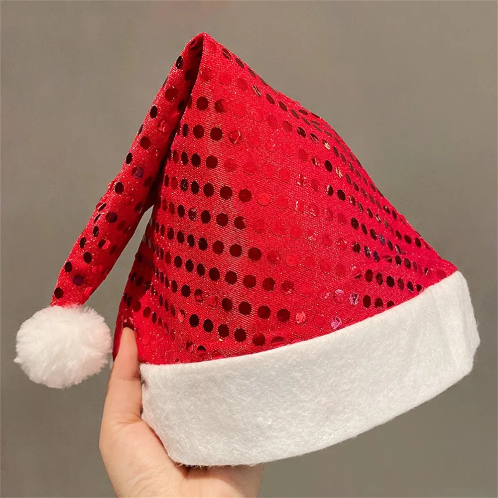 Cartoon Santa Hat Old Man Christmas Decoration Snowman Deer Red Hats Adult Children's Xmas Cap Gift New Year Party Supplies