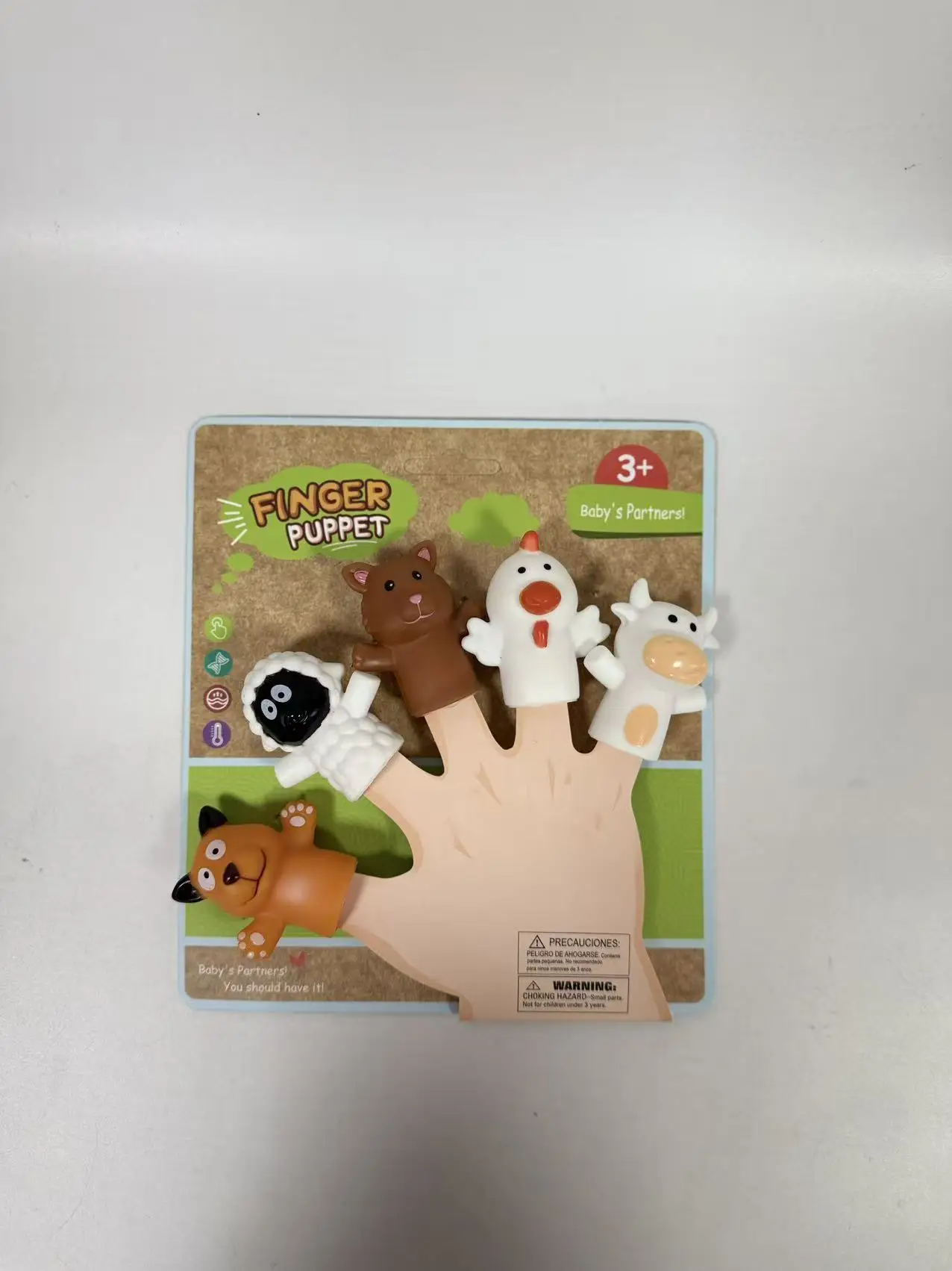 Rubber Farm Animal Finger Puppets Fun Bath Toy Educational Toy Shower Schools Party Favors animal finger puppet