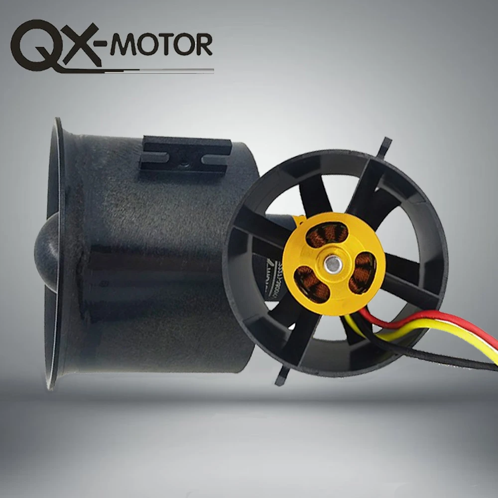 QX-Motor 2827 Brushless 2300KV 3500KV 3800KV Motor 6 Blades 70mm Ducted Fan EDF kit For RC Airplanes 6