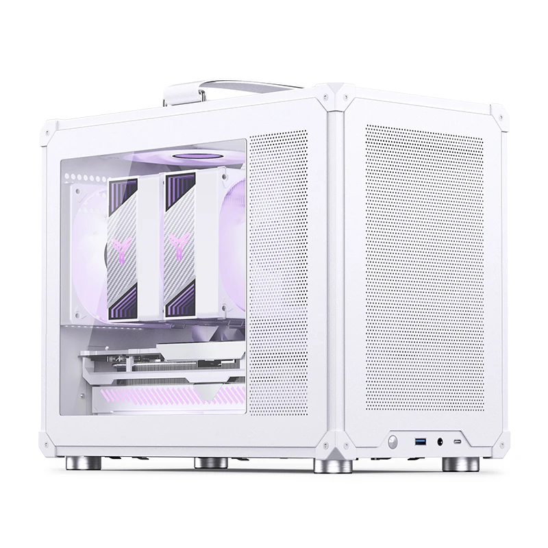 JONSBO C6 MAX MATX Mesh Computer Case Side Transparent With Handle Support ATX Power Supply Desktop Mini Chassis Black/White PC Case PC Chassis