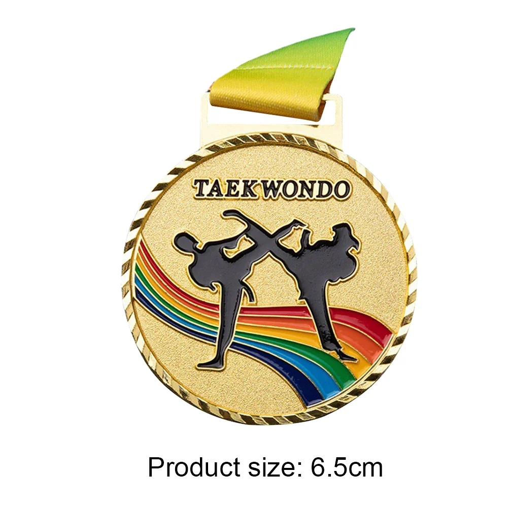 1/2Pcs Taekwondo Winner Rewards Medals Golden Silver Copper Persistent Games General Sports Gold Silver Bronze Medal with Ribbon award medals