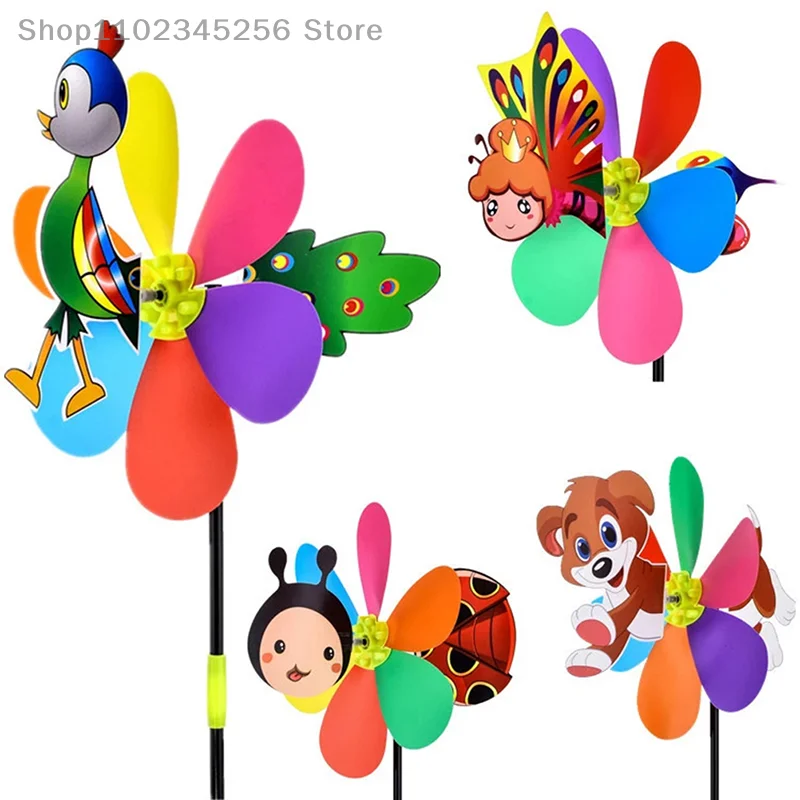 

Six Colors Three-dimensional Animal Bee Windmill Cartoon Children Toys Home Garden Decoration Wind Spinner Whirligig Yard Decor