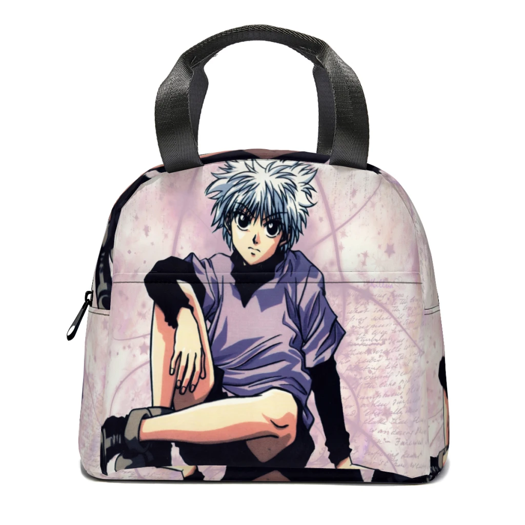 

Hunter-X-Hunter-Killua Insulated Thermal Cooler Bag Lunch bag Foods Storage Picnic Bags Outdoor Cooler Box beach Portable
