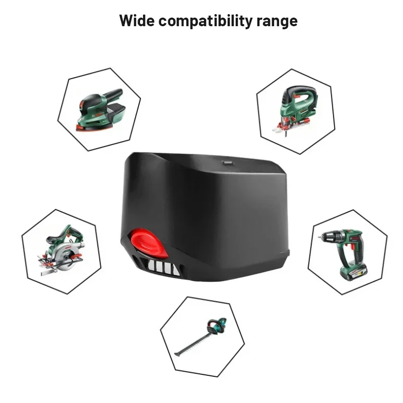 Фото Литий-ионный аккумулятор для Bosch 18 в 100% Ач, PBA PSB PSR PST Bosch, инструменты для дома и сада (только для Type C) AL1830CV AL1810CV AL1815CV №4