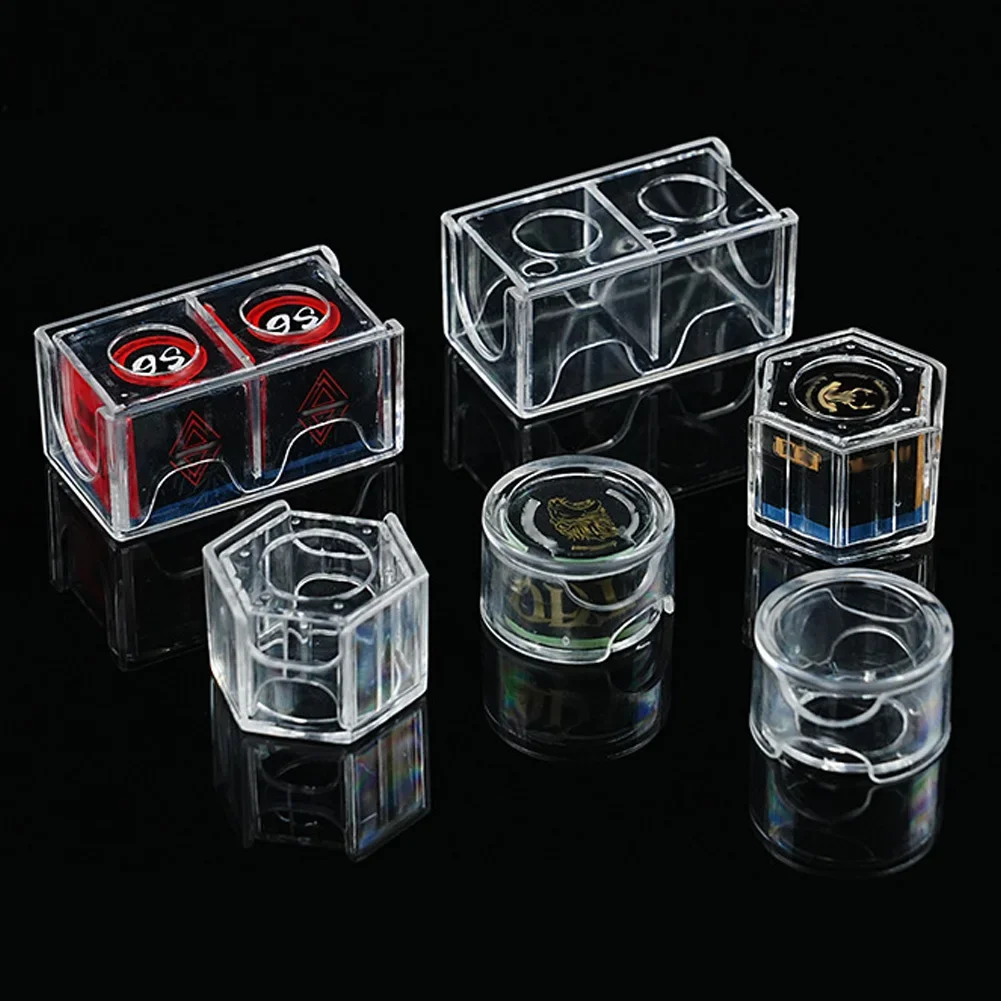 1Pc Acrylic Snooker Chalk Case Transparent Pool Chalk Box Cube Holder Anti-fouling Dustproof Billiard Accessories Clean Storage