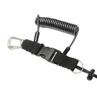 Scuba Safety Diving Lanyard Spiral Spring Coil Lanyard Swivel Hook TPU Camera Anti-lost Rope with Quick Release Buckle 1