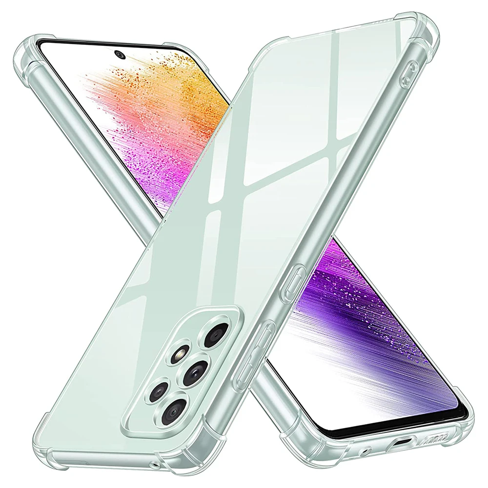 Shockproof Silicone Clear Soft Case For Samsung A73 A53 A33 A23 A13 A72 A52 A32 A22 A71 A51 A21s A70 A50 Ultra Thin Back_voghion.com