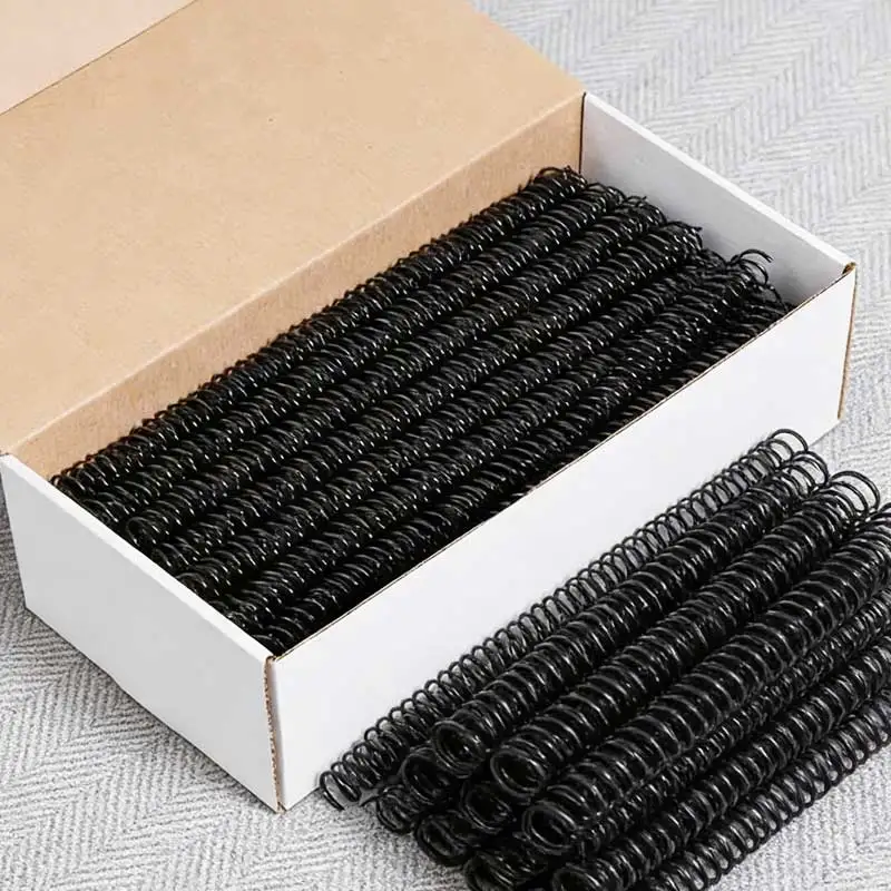 100개 A4 46홀 링 바인더 코일 DIY 노트북 바인딩 링 전화선 스네이크 북 링 사무용품 바인더 링