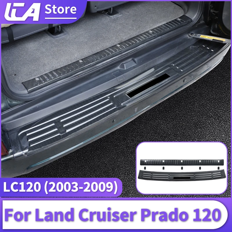 For Toyota Land Cruiser Prado 120 2003-2009 Tail Door Guard Board Modified Lc120 Fj120 Rear Door Threshold Accessories 2008 2007