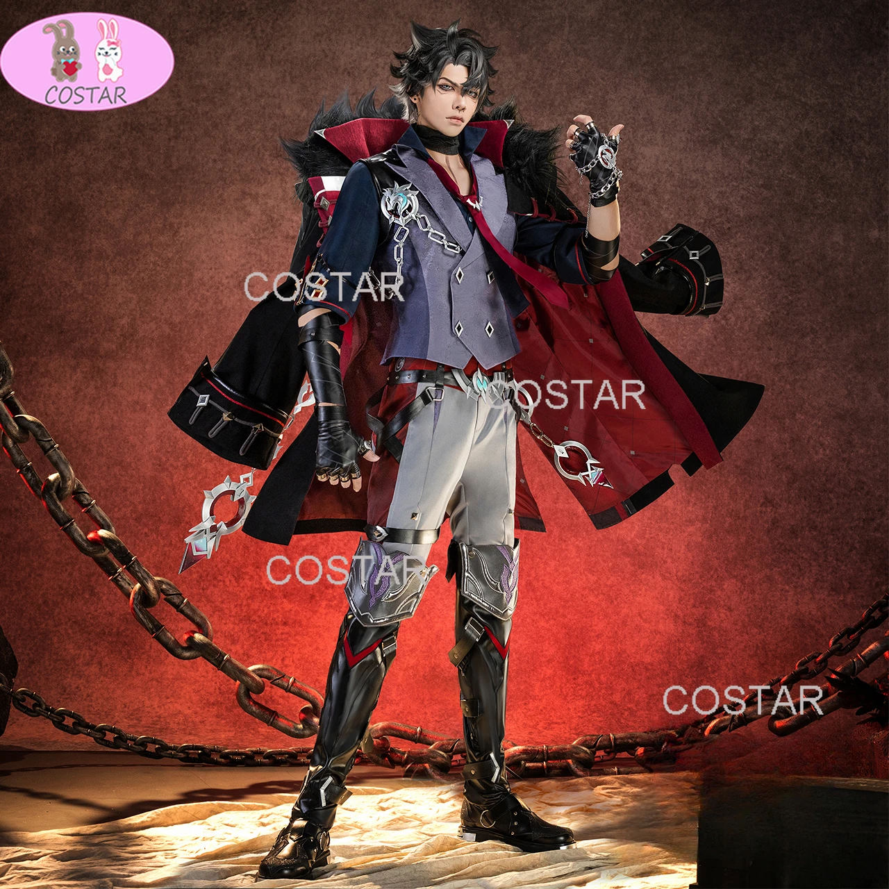 

COSTAR Game Genshin Impact Wriothesley Cosplay Costume Halloween Outfits Men Anime Gorgeous Clothing Battle Uniforms